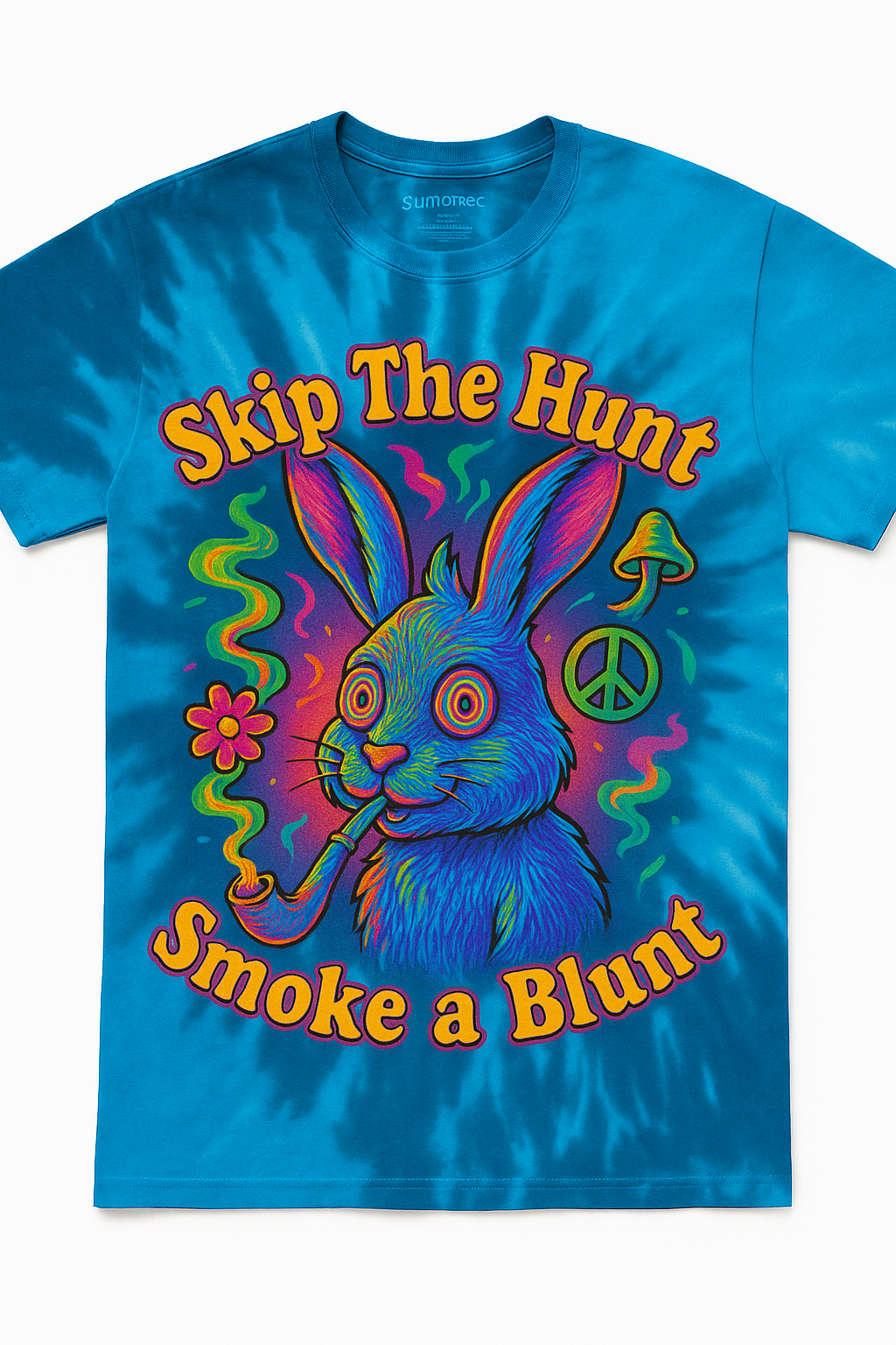 Skip The Hunt Smoke a Blunt Tie-Dye T-Shirt β Funny 420 Weed Shirt for Stoners Ver 2